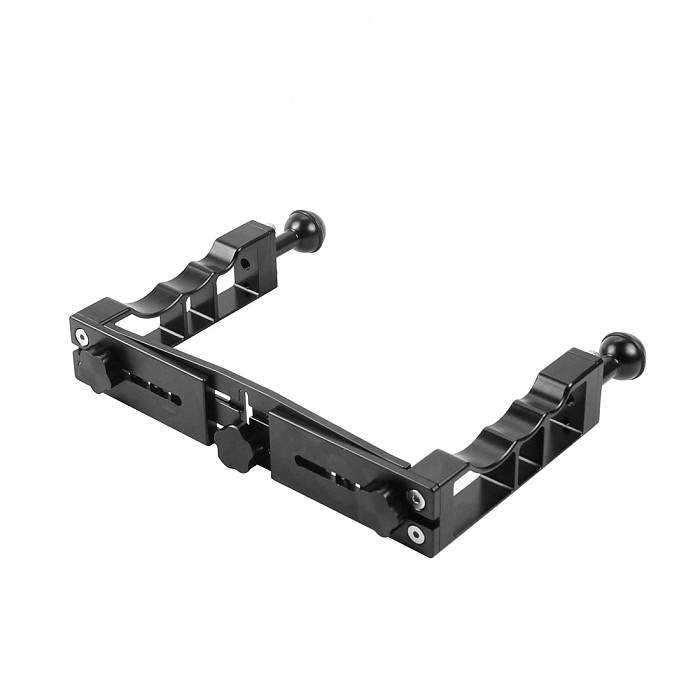 BGNING CNC Aluminum Diving Underwater Waterproof Lighting Arm Bracket System Handle Grip Stabilizer Rig for Sports Camera Housing Diving Case