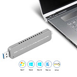 XT-XINTE LM906 USB3.1 TYPE-A+C TO M.2 NVME HDD Enclosure SSD Hard Disk Drive Case External Mobile Box
