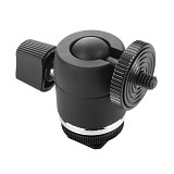 Aluminum Tripod Head Rotatable 360 Degree Camera Ballhead Ball Head Hot Shoe Adapter to 1/4 Screw Mount Flash Light Accessories