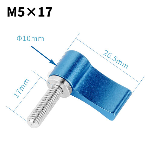 BGNING CNC Aluminum M5x17 Adjustable Hand Screw Tight Lock Screws for Photographic Equipment Camera Accessories