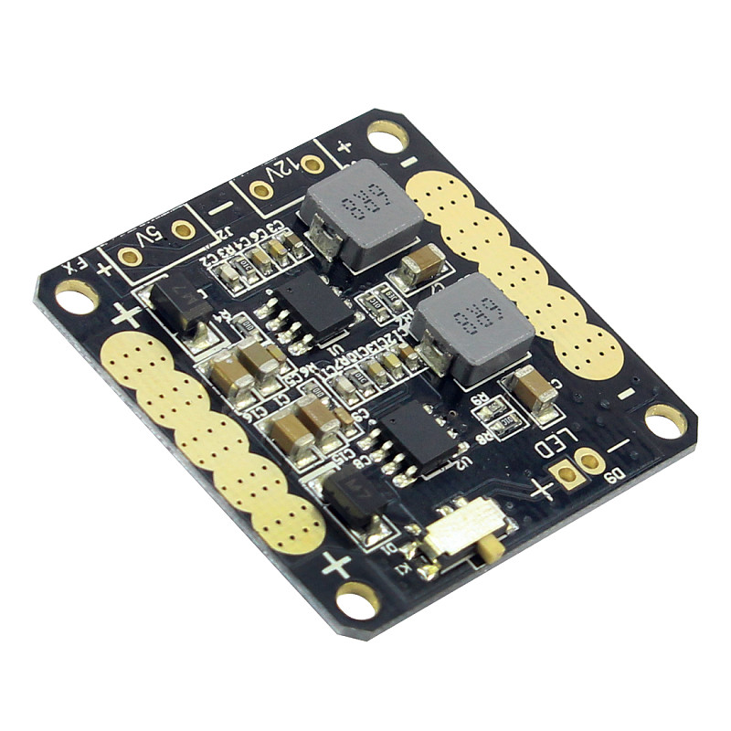 F14708 CC3D Flight Controller Power Distribution Board with 5V/12V BEC Output LED Switch for FPV RC 250 Across Quadcopte