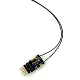 FrSky G-RX6 6/16 Telemetry Receiver Designed for Gliders Ultra Small and Super Light 6 PWM Output