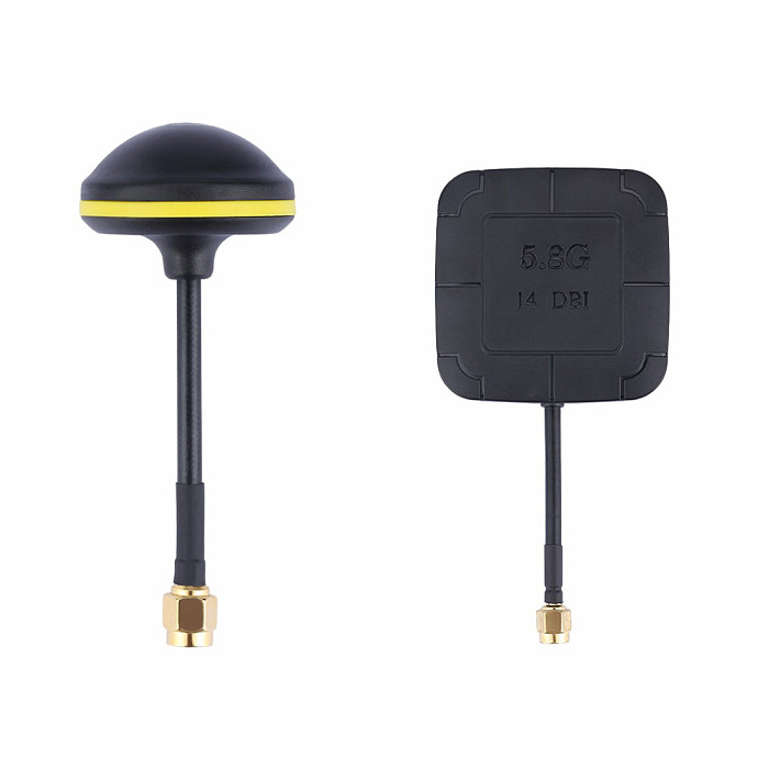 JMT RC FPV Receiver Spare Parts Combo 5.8G 14DBI High Gain Flat Panel & Mushroom FPV Antenna for RC Drone Quadcopter Accessories