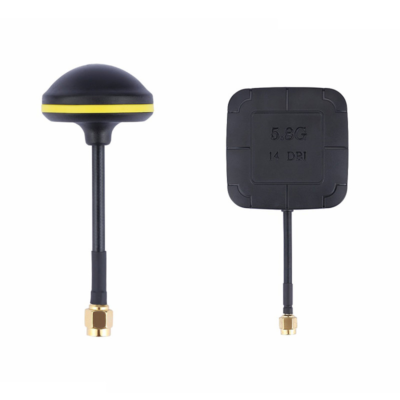 JMT RC FPV Receiver Spare Parts Combo 5.8G 14DBI High Gain Flat Panel & Mushroom FPV Antenna for RC Drone Quadcopter Accessories