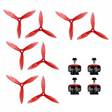 4PCS IFlight Xing 2207 1700KV 1800KV 3-6S Motor with GEMFAN 5149-3 5 Inch Props FPV Racing Motor Super Light Engine for RC Racing Drone DIY Quadcopter