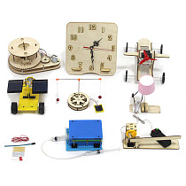 Feichao 9pcs/set Science Educational Toy DIY Clock/Table Lamp/ Car /Bell/Door Assembling Kids Toys for Children Gifts