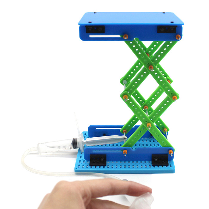 Feichao DIY Toy Model Hydraulic Lifting Platform Kids Toys Scissor Lift Table for Children Science Technology Gift