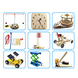 Feichao 9pcs/set Science Educational Toy DIY Clock/Table Lamp/ Car /Bell/Door Assembling Kids Toys for Children Gifts