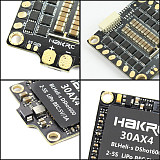 Hakrc 4 In 1 30A / 40A Blheli_S BB2 Dshot 150/300/600 Mini ESC Speed Controller 2-5S for DIY FPV Racing Drone Multcopter Outdoor