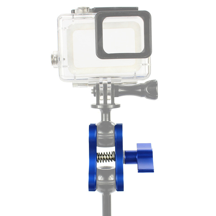 For GoPro13 BGNING CNC Two-Hole Butterfly Clip Clamp Light Arm Tripod Holder Mount Adapter Ball Head Sports Action Camera Bracket Diving Accessory