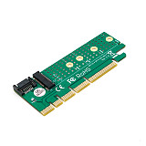 XT-XINTE M.2 NGFF B-key SATA-Bus SSD to SATA3 Adapter PCIe Slot Riser Card Support 2230/2242/2260/2280 M2 SSD