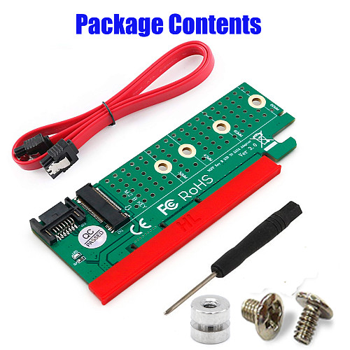 XT-XINTE M.2 NGFF B-key SATA-Bus SSD to SATA3 Adapter PCIe Slot Riser Card Support 2230/2242/2260/2280 M2 SSD