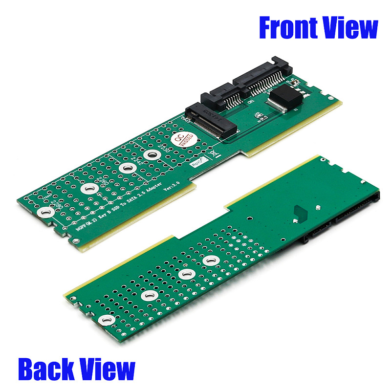 XT-XINTE M.2 NGFF B-Key SATA-Bus SSD to SATA3 Adapter DDR Memory Slot installation Expansion Riser Card for 2230 2242 2260 2280 M2 SSD