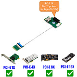 XT-XINTE NGFF M.2 Key A/E to PCI-E Express 1X/4X/8X/16X USB Riser Card NGFF slot Adapter with High Speed FPC Cable for Desktop PC