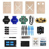 Feichao ZL100 DIY FPV RC Drone Wooden Qudacopter with 720P/480P Camera Remote Control Aircraft Teaching Model