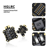 HGLRC 2-6S LED PDB with Single Row LED Strip for FPV Racing Drone Quadcopter DIY Aircraft