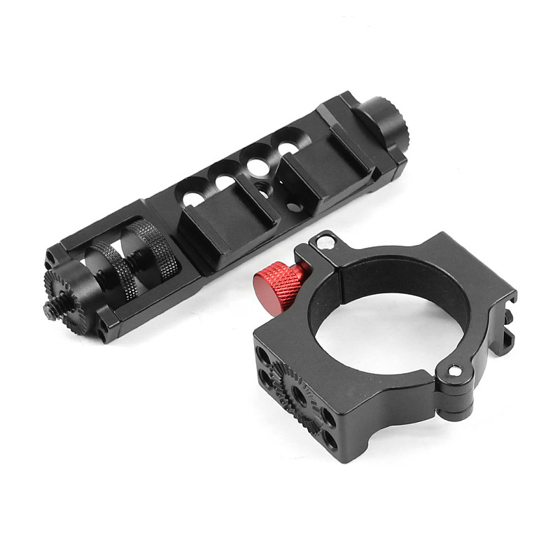 BGNING CNC Universal Expansion Bracket Mount PRO Version With 4-Ring Hot Shoe Adapter Ring For Zhiyun Smooth 4 Mobile Gimbal Handheld Tripod Accessories