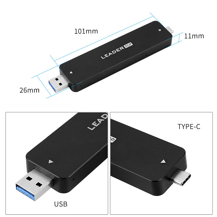 JEYI LEADER m.2 NVME Aluminium TYPEC3.1 Mobile SSD Box SSD Case TYPE C3.1 JMS583 m.2 USB3.1 M.2 PCIE SSD U.2 PCI-E TYPEC