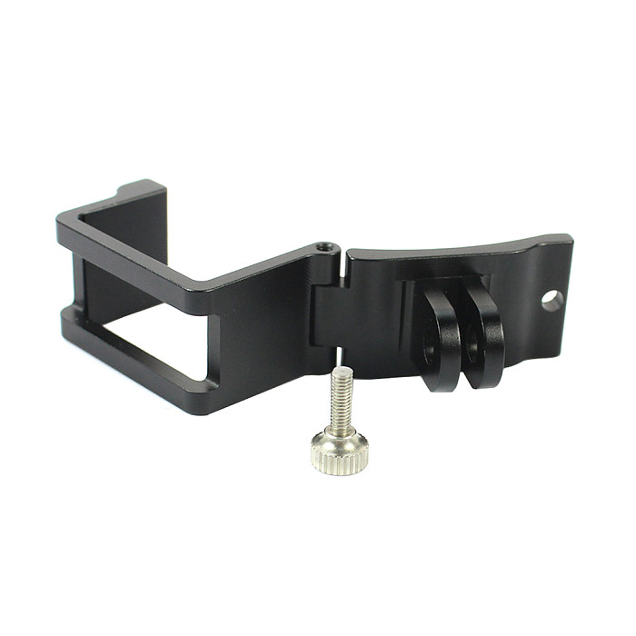 BGNING Aluminum Alloy Clip Fixed Adapter 1/4  Hole Support Selfie Stick Tripod Mount for Gopro Sport Camera Osmo Pocket Handheld Gimbal