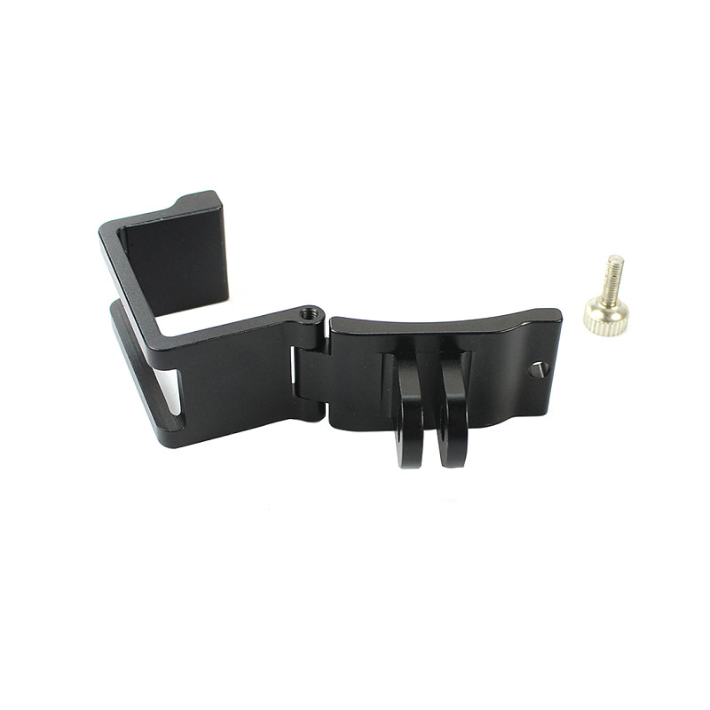 BGNING Aluminum Alloy Clip Fixed Adapter 1/4  Hole Support Selfie Stick Tripod Mount for Gopro Sport Camera Osmo Pocket Handheld Gimbal