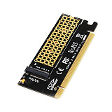 JEYI Cool Swift NVME M.2 X16 PCI-E Dust-proof Riser Card 2280 Aluminum Sheet Gold Bar Thermal Conductivity Silicon Wafer Cooling
