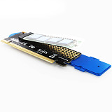 JEYI iSUB PCIE3.0 NVME Adapter x16 PCI-E Full Speed M.2 2280 Aluminum Sheet Thermal Conductivity Silicon Wafer Cooling