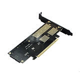 JEYI SK16-PRO NVME NGFF Adapter x16 PCI-E3 Full Speed M.2 2280 Aluminum Sheet Thermal Conductivity Silicon Wafer Fan Cooling SSD