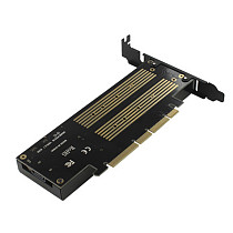 JEYI SK9 m.2 Expansion NVMe Adapter NGFF Turn PCIE3.0 Cooling Fan SSD Dual Add on Card SATA3 with Fan Aluminum Cover Capacitance