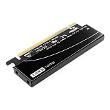 JEYI Cool Swift NVME M.2 X16 PCI-E Dust-proof Riser Card 2280 Aluminum Sheet Gold Bar Thermal Conductivity Silicon Wafer Cooling