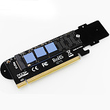 JEYI iSUB PCIE3.0 NVME Adapter x16 PCI-E Full Speed M.2 2280 Aluminum Sheet Thermal Conductivity Silicon Wafer Cooling