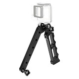 BGNING CNC Aluminum Helmet Selfie Stick Extension Rod Handheld Folding Selfie Stick For Sports Camera Gopro Xiaoyi Sjcam