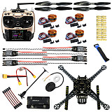 DIY FPV Drone Kit With AT9S TX RX S600 4 axis Aerial Quadcopter APM 2.8 Flight Control GPS 7M 40A ESC 700kv Motor Solder