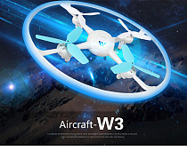 ATTOP W3 2.4Ghz 4CH 0.3MP HD Camera Wifi FPV Drone with LED Light Altitude Hold G-sensor One Key Return RC Quadcopter Drone Model Toy Hobby