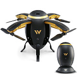 ATTOP W5 2.4GHz Foldable Flying Egg Drone with Remote Control WIFI FPV Foldable Selfie Drone RC Quadcopter Altitude Hold RC Drone Model Toy Hobby