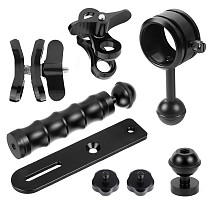 BGNING CNC Aluminum Outdoor Diving Camera Handheld Bracket Set Handle Ball Head Clips for Sports Camera Photography Accessories