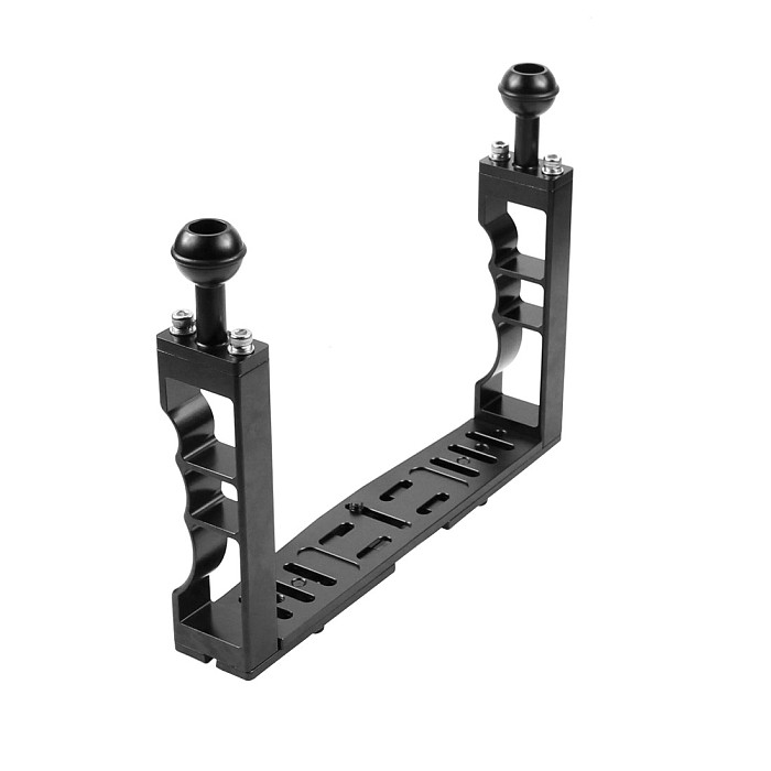 BGNING CNC Camera Aluminum Diving Bracket Set Lighting Arm Bracket Handle Grip Stabilizer Rig Combo for Sports Camera Housing Diving Case