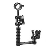BGNING CNC Aluminum Outdoor Diving Camera Handheld Bracket Set Handle Ball Head Clips for Sports Camera Photography Accessories