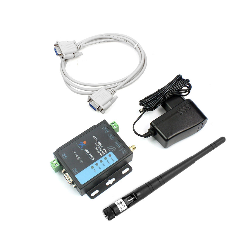 RS232 RS485 Serial To WiFi and Ethernet Converter USR-W610 Support TCP Server/TCP Client/UDP Server/UDP