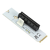 NGFF M2 to PCI-e 4X 1X Slot Riser Card M Key M.2 2260 2280 SSD Port to PCIE Adapter Converter Multiplier for BTC Miner Mining