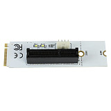 NGFF M2 to PCI-e 4X 1X Slot Riser Card M Key M.2 2260 2280 SSD Port to PCIE Adapter Converter Multiplier for BTC Miner Mining