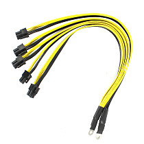 XT-XINTE S7 S9 to 5X PCI-E PCIe 6Pin GPU Graphics Card Splitter Power Cable for BTC Miner Bitcoin Litecoin S11 T9+ X10 L3+ A3 A841 M3 P3