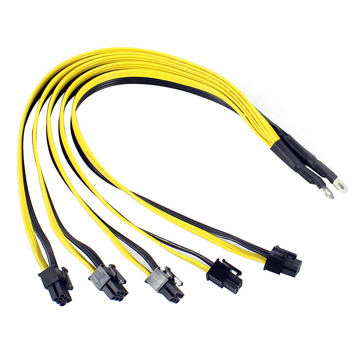 XT-XINTE S7 S9 to 5X PCI-E PCIe 6Pin GPU Graphics Card Splitter Power Cable for BTC Miner Bitcoin Litecoin S11 T9+ X10 L3+ A3 A841 M3 P3