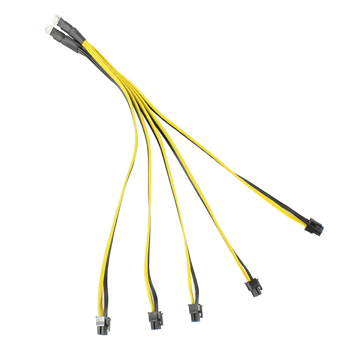 XT-XINTE S7 S9 to 5X PCI-E PCIe 6Pin GPU Graphics Card Splitter Power Cable for BTC Miner Bitcoin Litecoin S11 T9+ X10 L3+ A3 A841 M3 P3