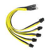XT-XINTE S7 S9 to 5X PCI-E PCIe 6Pin GPU Graphics Card Splitter Power Cable for BTC Miner Bitcoin Litecoin S11 T9+ X10 L3+ A3 A841 M3 P3