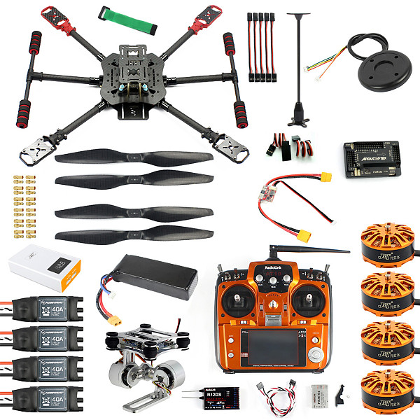 DIY GPS Drone 2.4Ghz 10CH X4 560mm Umbrella Foldable RC Quadcopter 4-Axis ARF Unassemble APM w/ Gimbal FPV Quadcopter