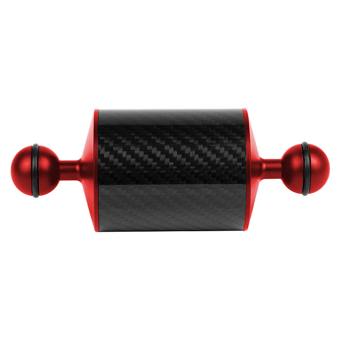 BGNing Carbon Fiber Float Buoyancy Aquatic Arm Dual Ball Floating Arm Extend Bracket D60MM Camera Underwater Diving Tray for Gopro Smartphone