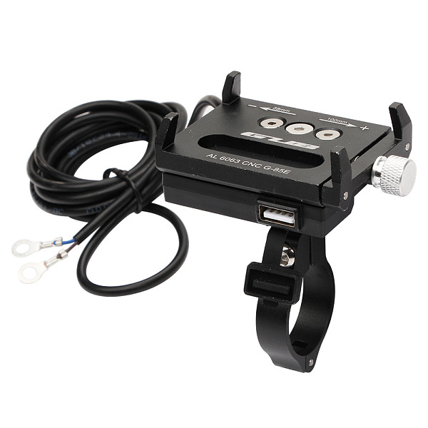 GUB G-85E USB Rechargeable Motorcycle Phone Holder Electric Bike Phone Mount Handlebar Extender 4.0-6.7 inch 12-24V Motor Phone Holder