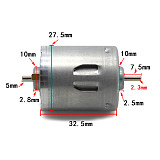Feichao 4pcs 360 Double Shaft Motor Miniature DC 2.3mm Shaft Toy Motor DIY Electric Model Assembly Parts