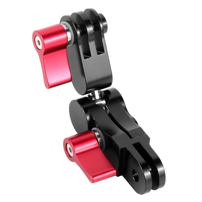 BGNing CNC Aluminium Alloy Magic Arm, Universal 360 Degree Rotating Helmet Adapter Mount with 5D2 Locking Screw, Compatible for Gopro13 Xiaomi Yi Action Camera