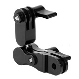 BGNing CNC Aluminium Alloy Magic Arm, Universal 360 Degree Rotating Helmet Adapter Mount with 5D2 Locking Screw, Compatible for Gopro Xiaomi Yi Action Camera